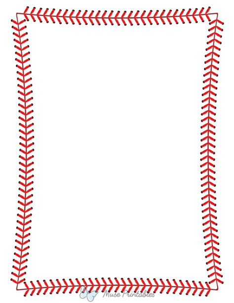 Printable Baseball Border
